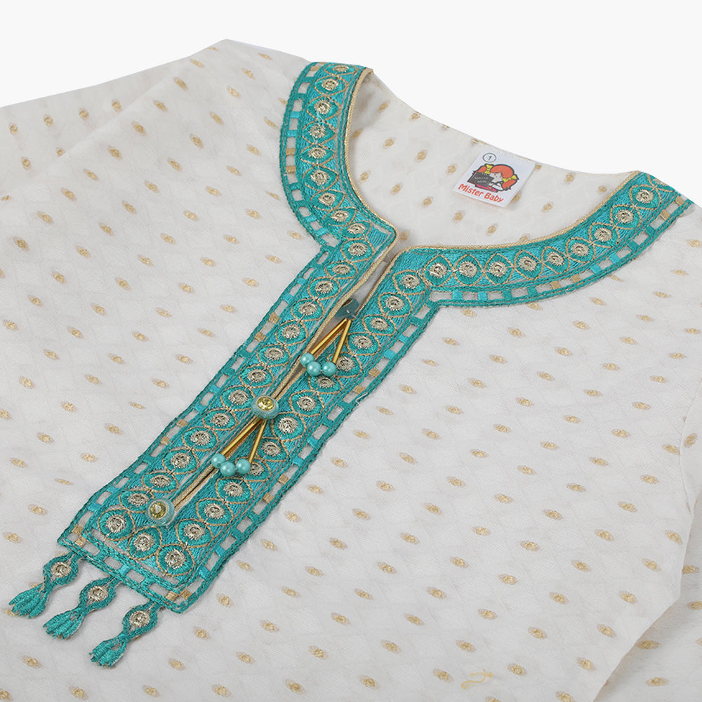 Girls Half Sleeves Suit - Off White, Girls Suits, Chase Value, Chase Value