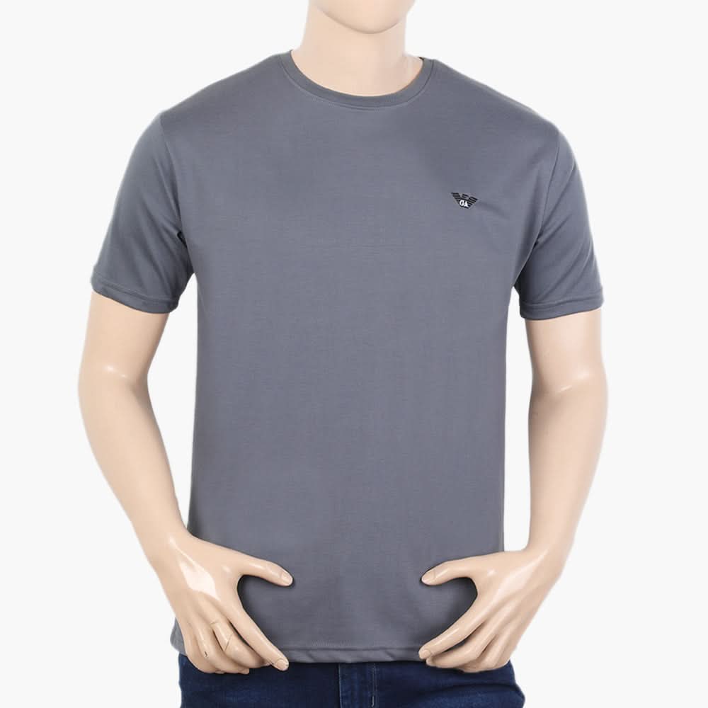 Men's Half Sleeves T-Shirt - Dark Grey, Men's T-Shirts & Polos, Chase Value, Chase Value