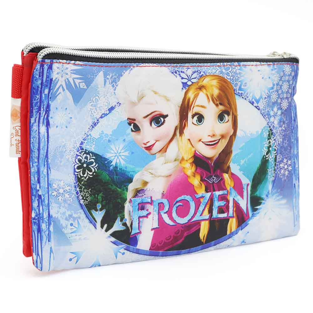 Pencil Pouch Two Zipper - Red, Pencil Boxes & Stationery Sets, Chase Value, Chase Value