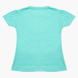 Girls Half Sleeves T-Shirt - Cyan, Girls T-Shirts, Chase Value, Chase Value