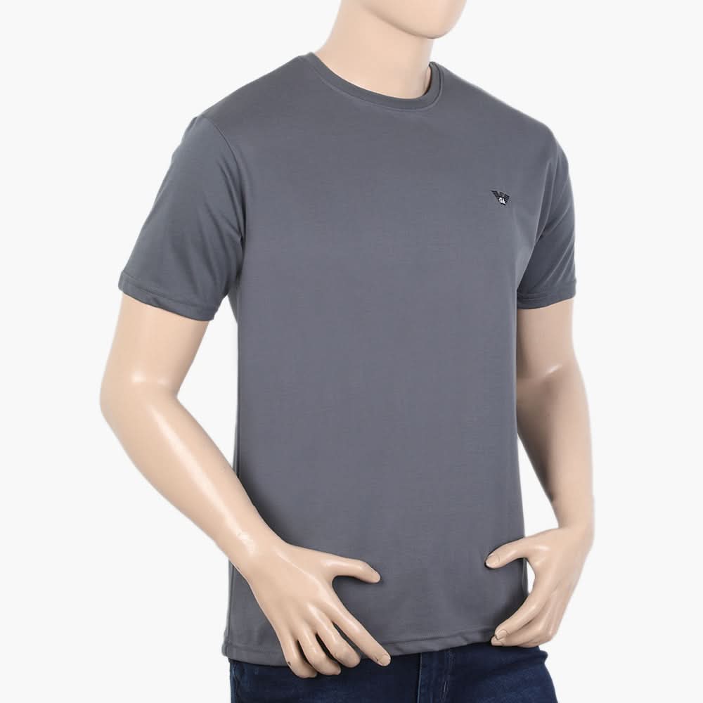 Men's Half Sleeves T-Shirt - Dark Grey, Men's T-Shirts & Polos, Chase Value, Chase Value