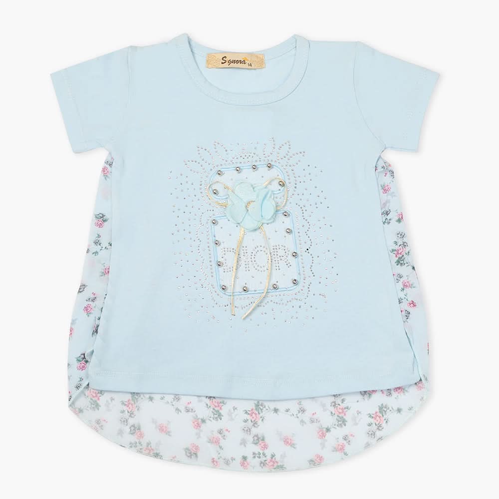 Girls T-Shirt - Light Blue, Girls T-Shirts, Chase Value, Chase Value