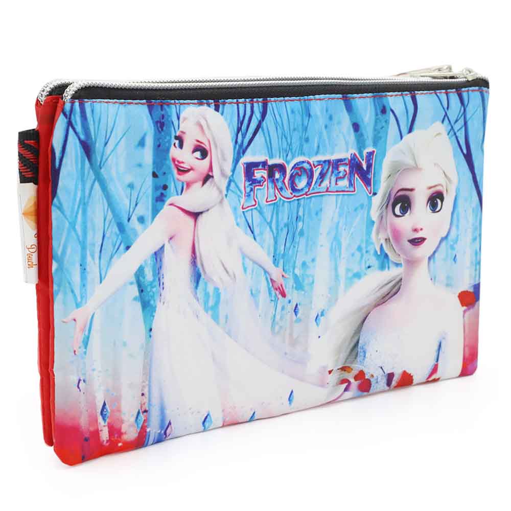 Pencil Pouch Two Zipper - Red, Pencil Boxes & Stationery Sets, Chase Value, Chase Value