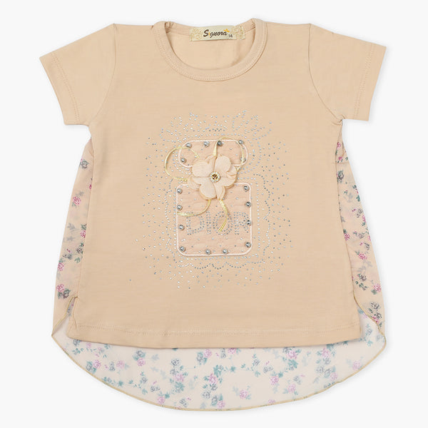 Girls T-Shirt - Light Brown, Girls T-Shirts, Chase Value, Chase Value