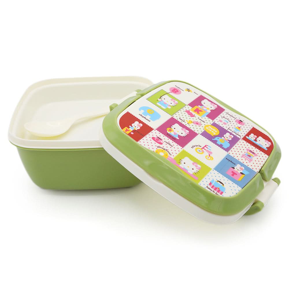 Square Lunch Box - Green, Kids, Tiffin Boxes And Bottles, Chase Value, Chase Value