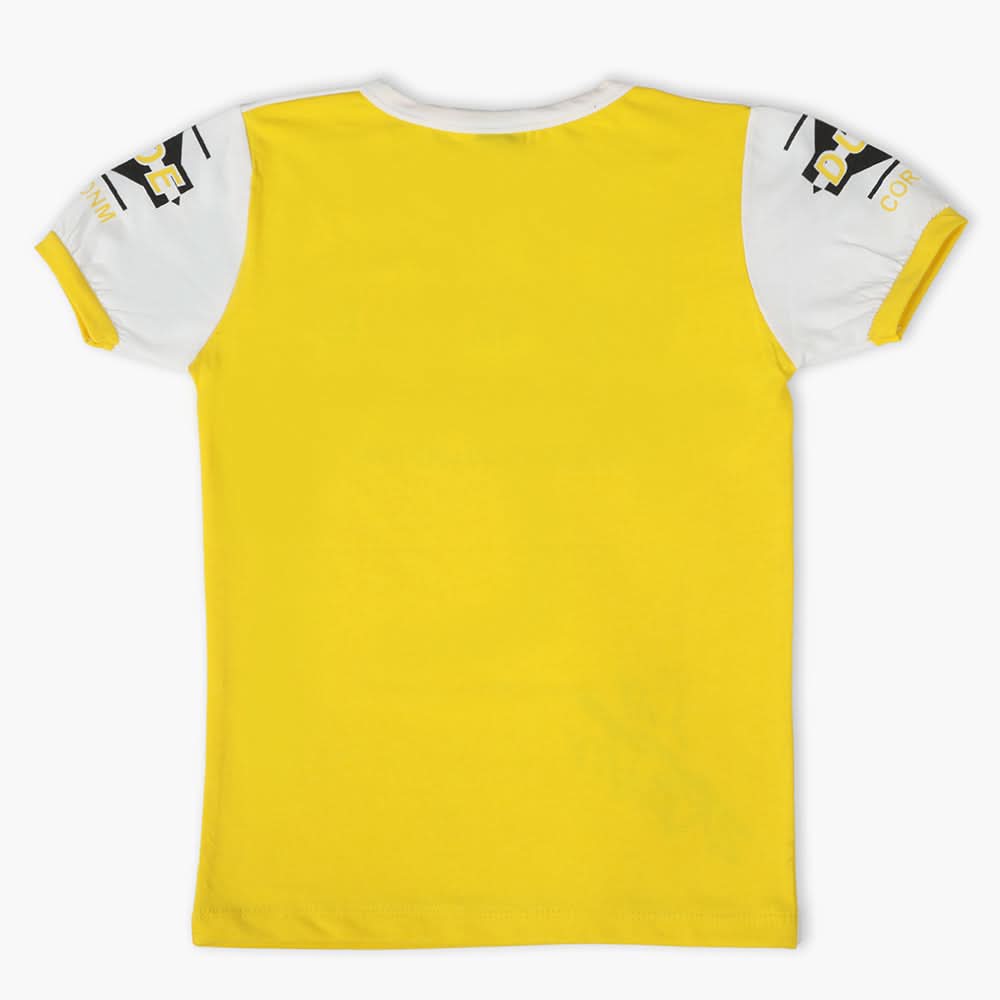 Boys Half Sleeves T-Shirt - Yellow, Boys T-Shirts, Chase Value, Chase Value