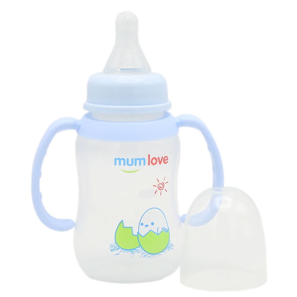 Mum Love Baby Bottle with Handle 150ml B406-B - Blue, Kids, Feeding Supplies, Chase Value, Chase Value