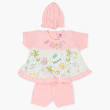 Newborn Girls Half Sleeves Suit - Pink, Newborn Girls Sets & Suits, Chase Value, Chase Value