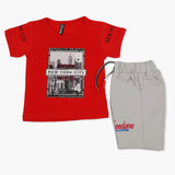 Boys Half Sleeves Short Suit - Red, Boys Sets & Suits, Chase Value, Chase Value