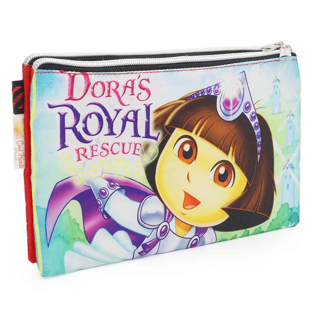 Pencil Pouch Two Zipper - Red, Pencil Boxes & Stationery Sets, Chase Value, Chase Value