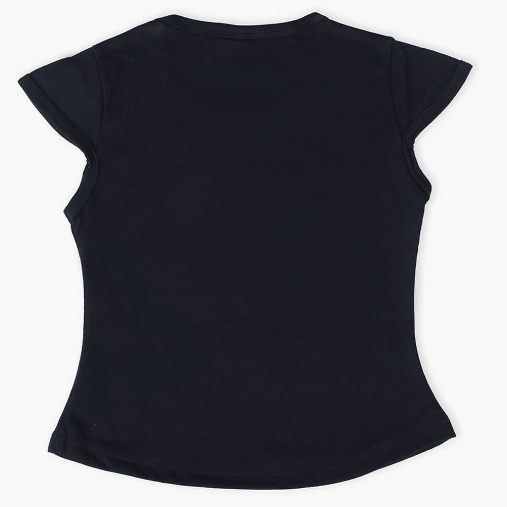 Girls Half Sleeves T-Shirt - Navy Blue, Girls T-Shirts, Chase Value, Chase Value