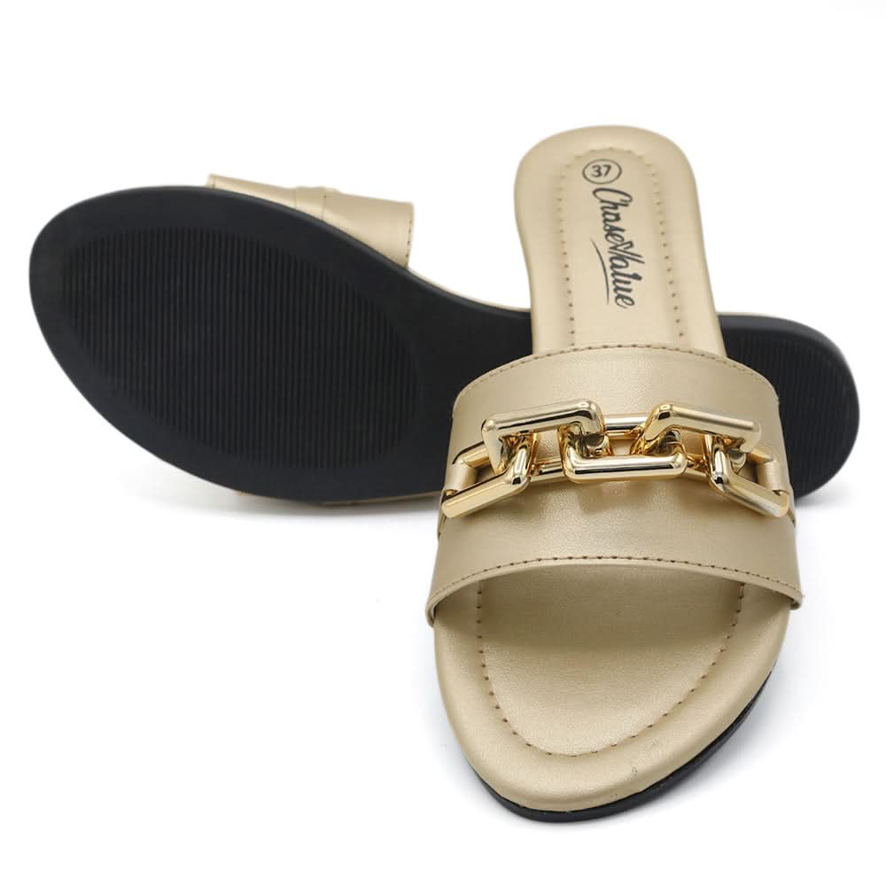 Women's Slipper - Golden, Women Slippers, Chase Value, Chase Value