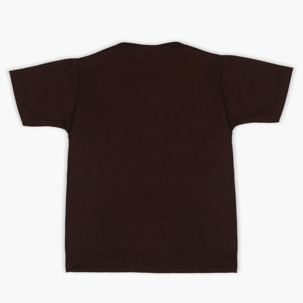 Boys Half Sleeves T-Shirt - Dark Brown, Boys T-Shirts, Chase Value, Chase Value