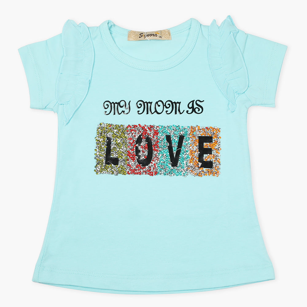 Girls T-Shirt - Light Blue, Girls T-Shirts, Chase Value, Chase Value