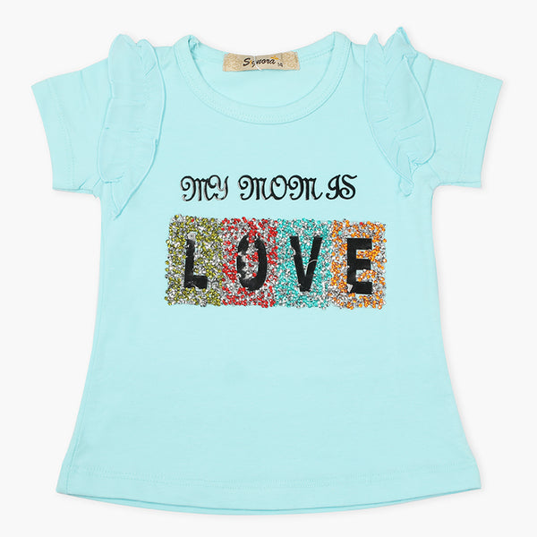 Girls T-Shirt - Light Blue, Girls T-Shirts, Chase Value, Chase Value