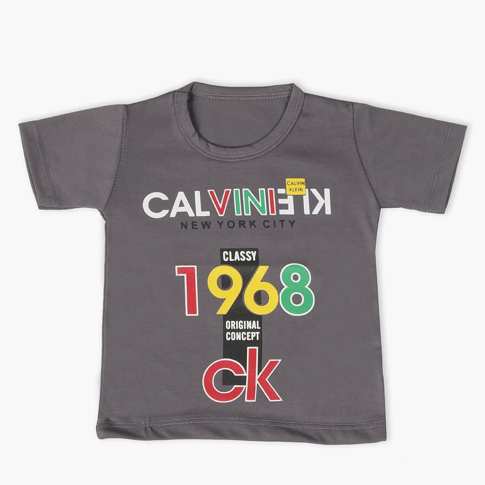 Boys Half Sleeves T-Shirt - Dark Grey, Boys T-Shirts, Chase Value, Chase Value