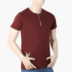 Men's Half Sleeves T-Shirt - Maroon, Men's T-Shirts & Polos, Chase Value, Chase Value