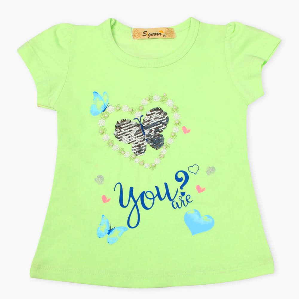 Girls T-Shirt - Light Green, Girls T-Shirts, Chase Value, Chase Value