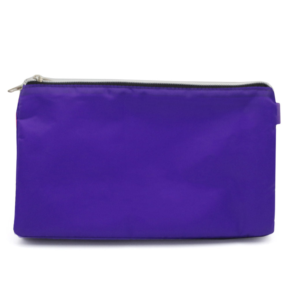 Pencil Pouch Four Zipper - Purple, Pencil Boxes & Stationery Sets, Chase Value, Chase Value