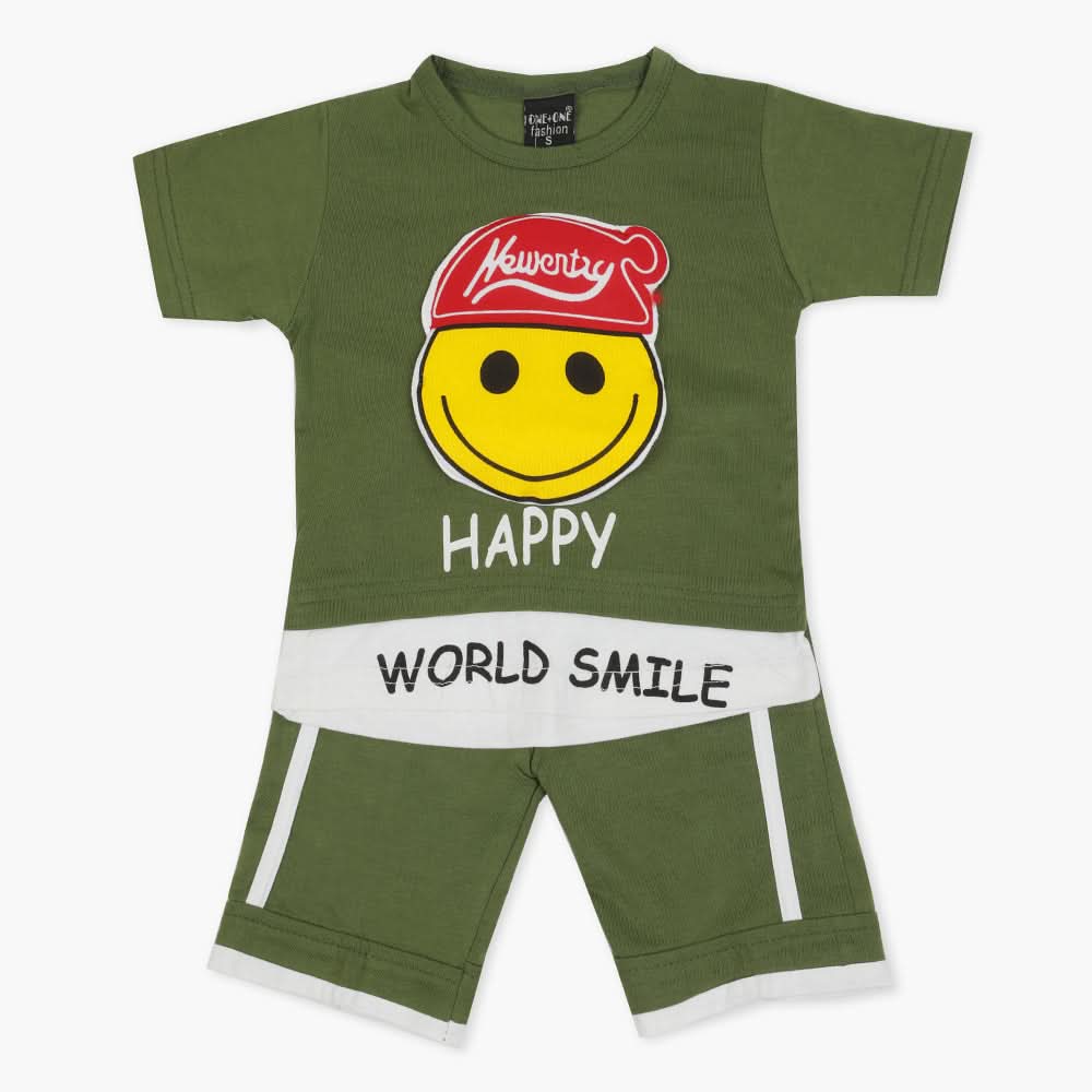 Boys Half Sleeves Short Suit - Green, Boys Sets & Suits, Chase Value, Chase Value