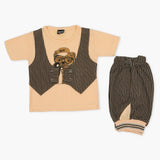 Boys Half Sleeves Short Suit - Peach, Boys Sets & Suits, Chase Value, Chase Value