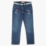 Girls Denim Pant - Dark Blue, Girls Pants & Capri, Chase Value, Chase Value