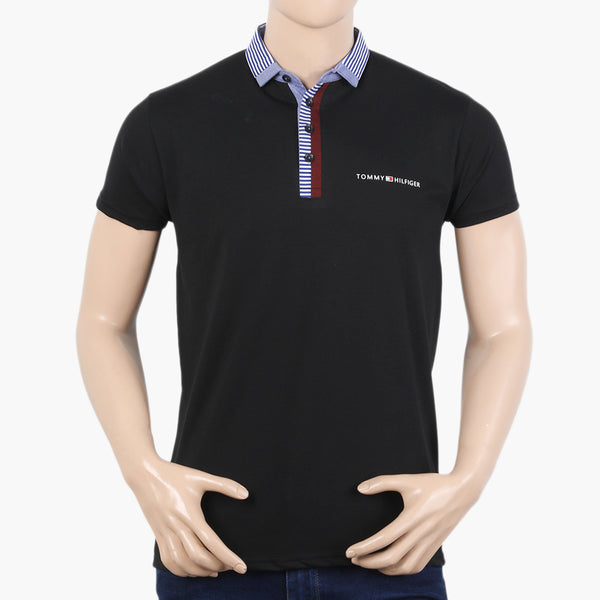 Men's Half Sleeves Polo T-Shirt - Black, Men's T-Shirts & Polos, Chase Value, Chase Value