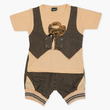 Boys Half Sleeves Short Suit - Peach, Boys Sets & Suits, Chase Value, Chase Value