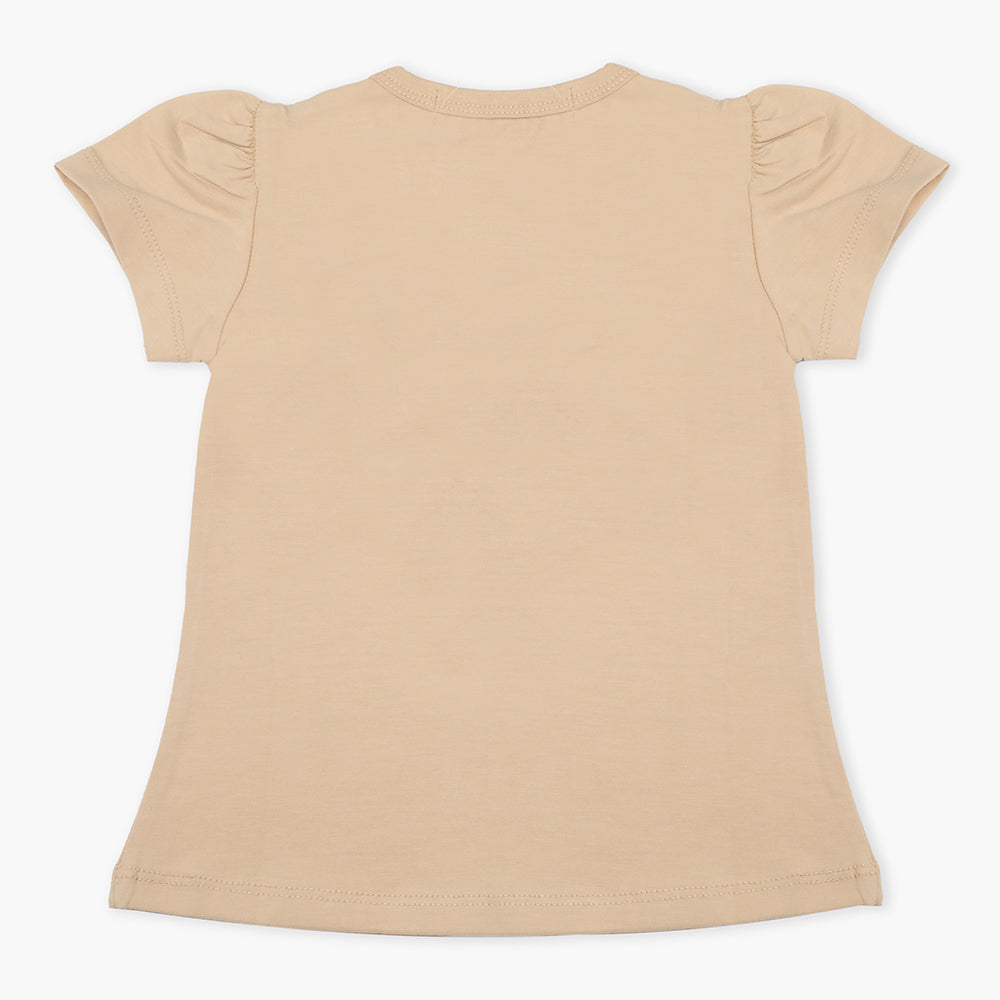 Girls T-Shirt - Light Brown, Girls T-Shirts, Chase Value, Chase Value