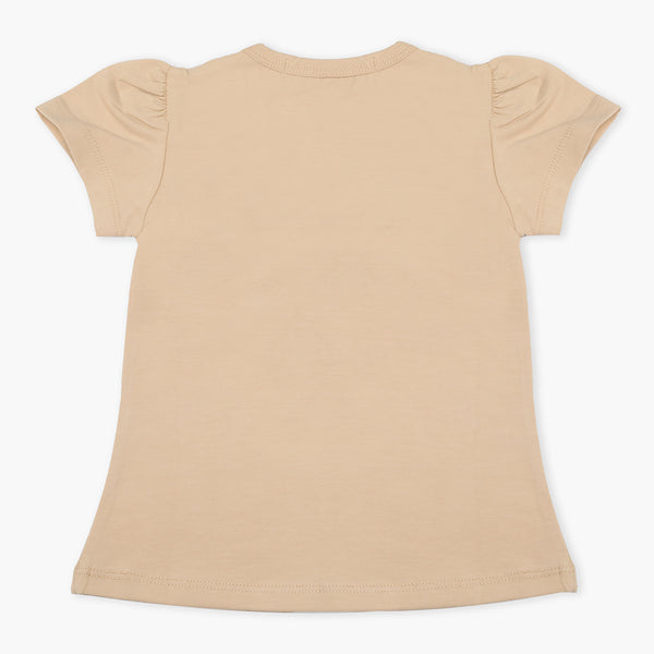 Girls T-Shirt - Light Brown, Girls T-Shirts, Chase Value, Chase Value