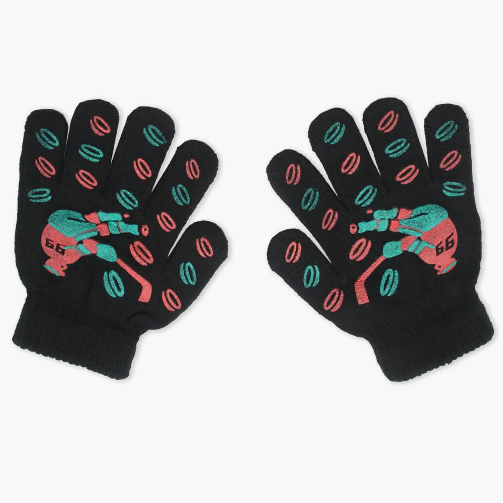 Kids Woolen Gloves - Black, Girls Caps & Gloves, Chase Value, Chase Value