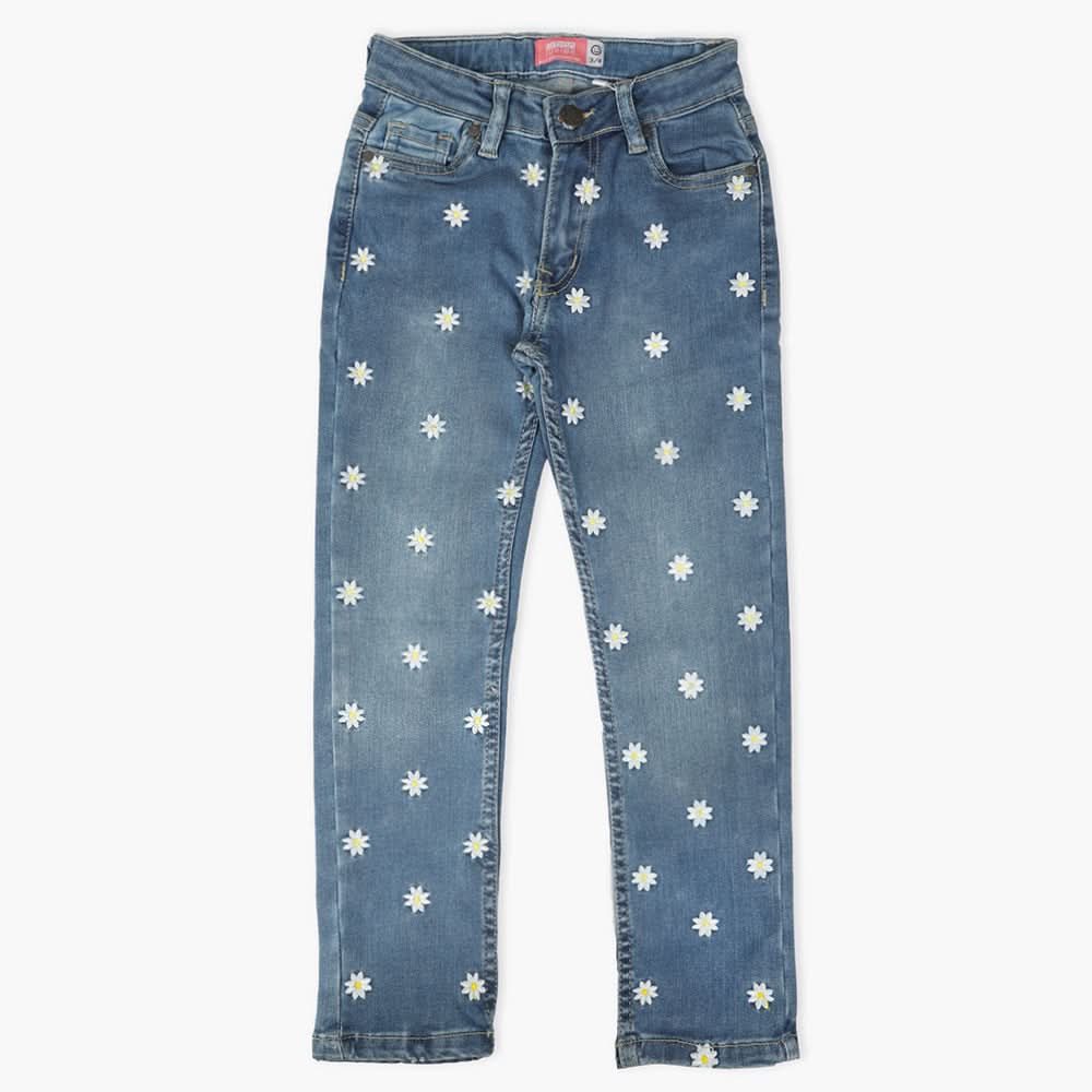 Girls Denim Pant - Blue, Girls Pants & Capri, Chase Value, Chase Value