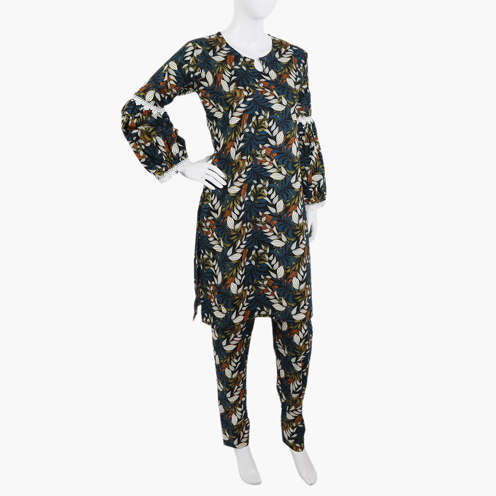 Women's Printed Shalwar Suit - Dark Blue, Women Shalwar Suits, Chase Value, Chase Value