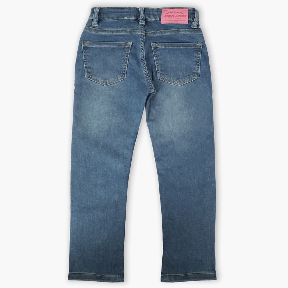 Girls Denim Pant - Blue, Girls Pants & Capri, Chase Value, Chase Value
