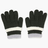 Boys woolen Gloves - Dark Green, Boys Caps & Gloves, Chase Value, Chase Value