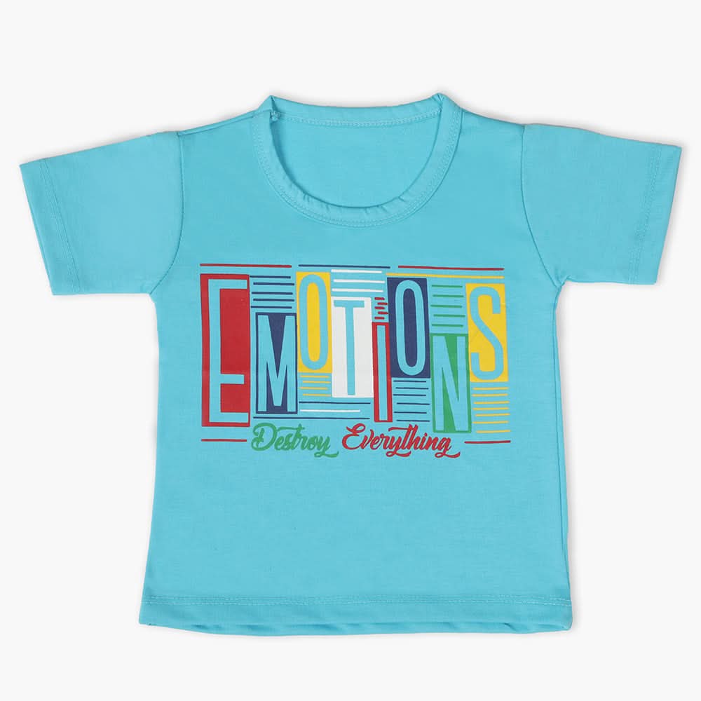 Boys Half Sleeves T-Shirt - Blue, Boys T-Shirts, Chase Value, Chase Value
