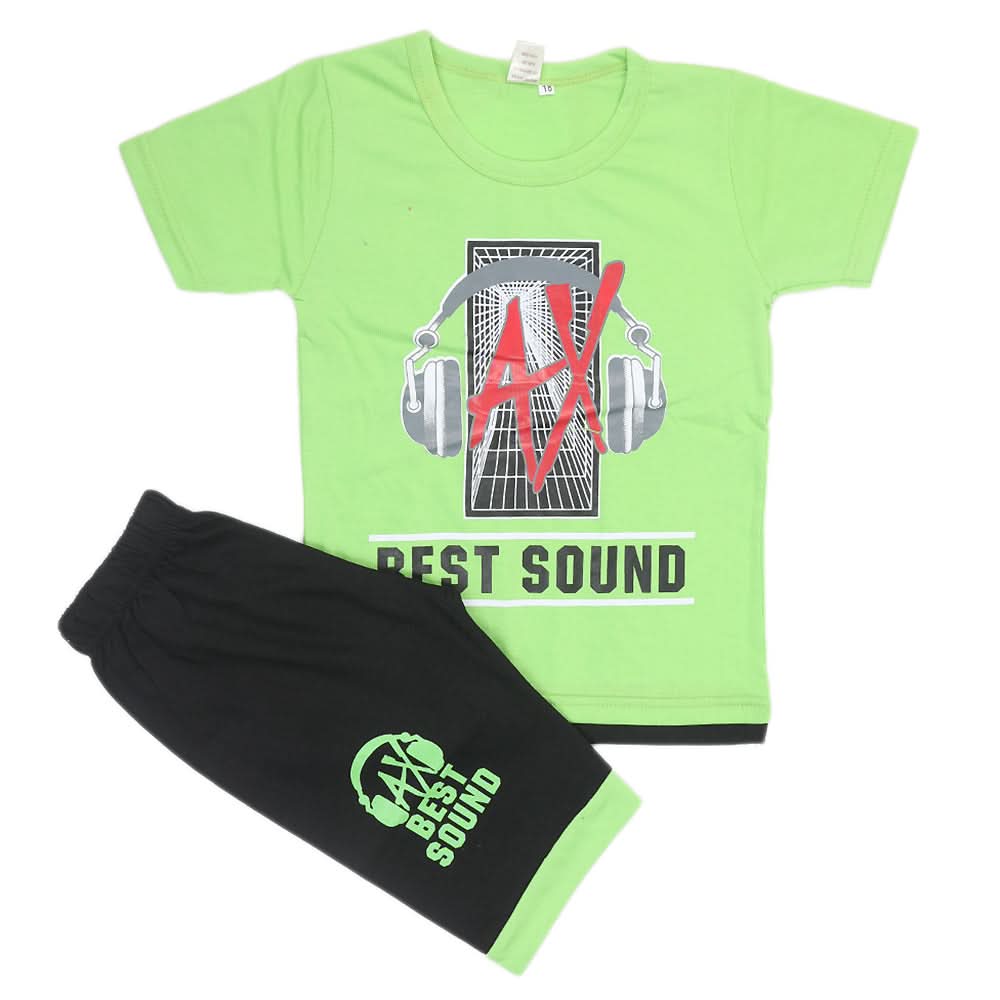 Boys Half Sleeves Suit - Green, Kids, Boys Sets And Suits, Chase Value, Chase Value