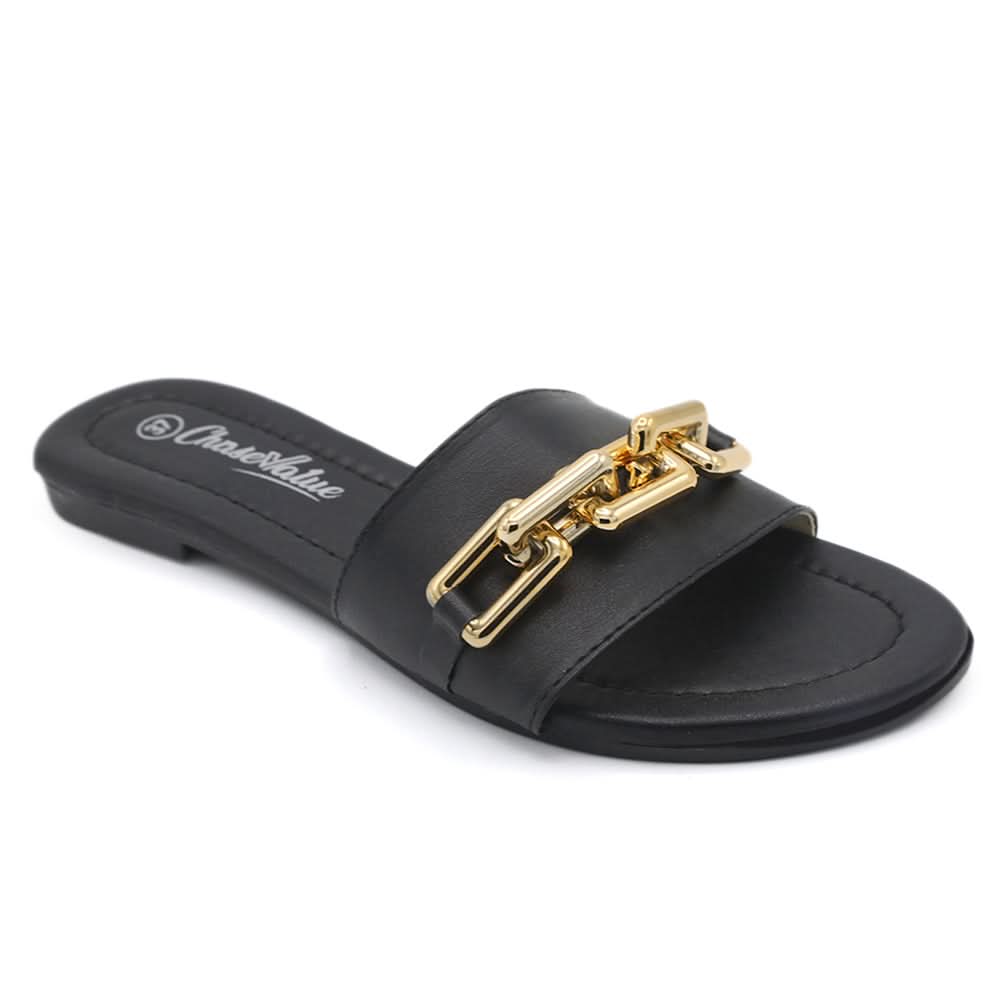 Women's Slipper - Black, Women Slippers, Chase Value, Chase Value