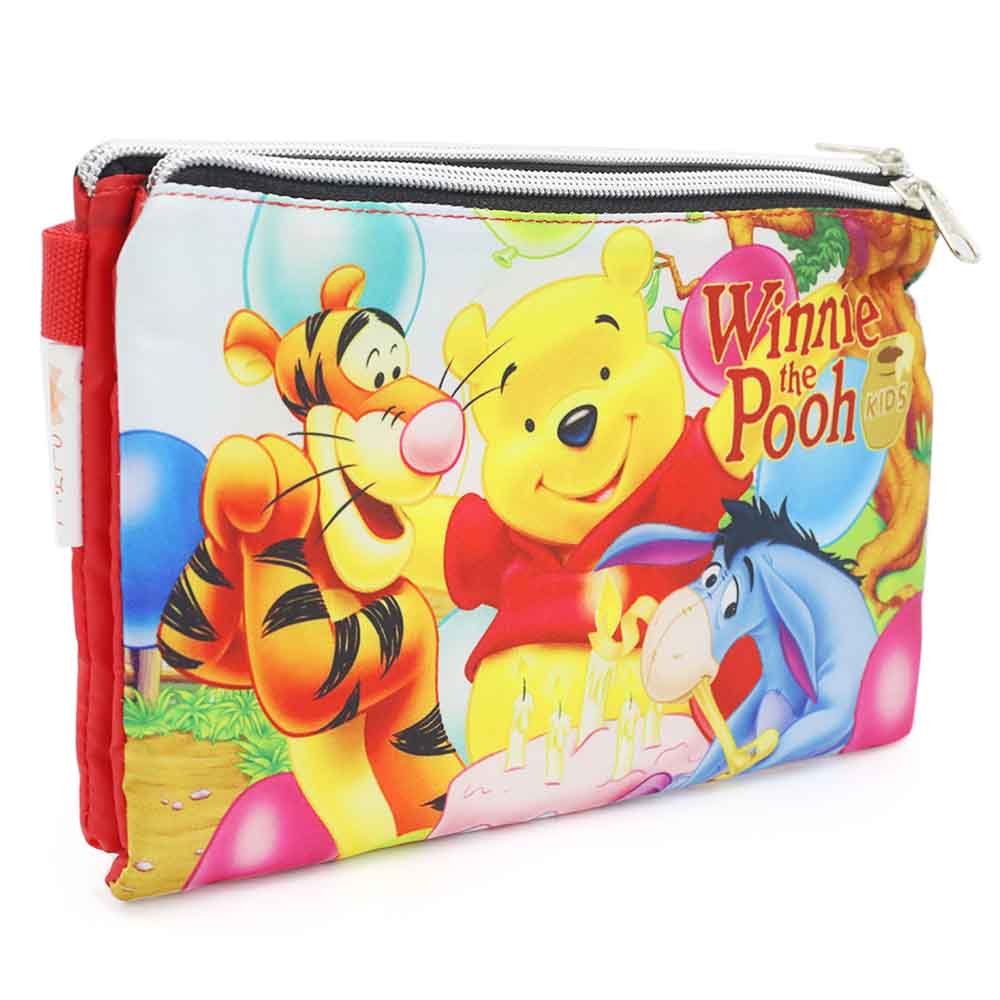 Pencil Pouch Two Zipper - Red, Pencil Boxes & Stationery Sets, Chase Value, Chase Value