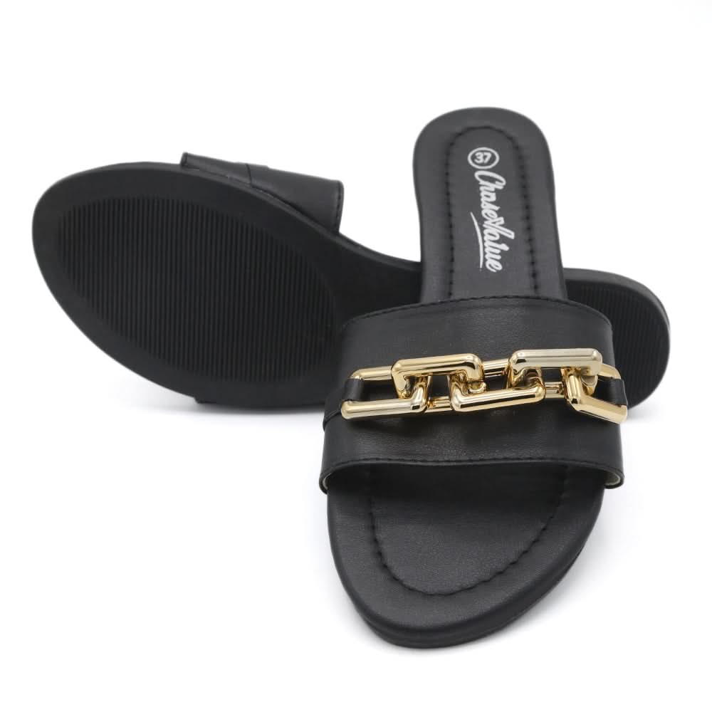 Women's Slipper - Black, Women Slippers, Chase Value, Chase Value