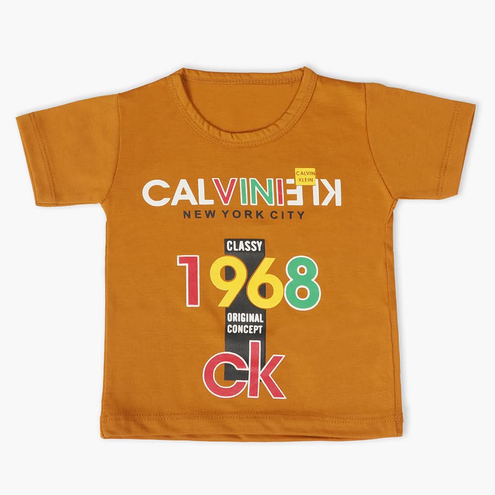 Boys Half Sleeves T-Shirt - Mustard, Boys T-Shirts, Chase Value, Chase Value