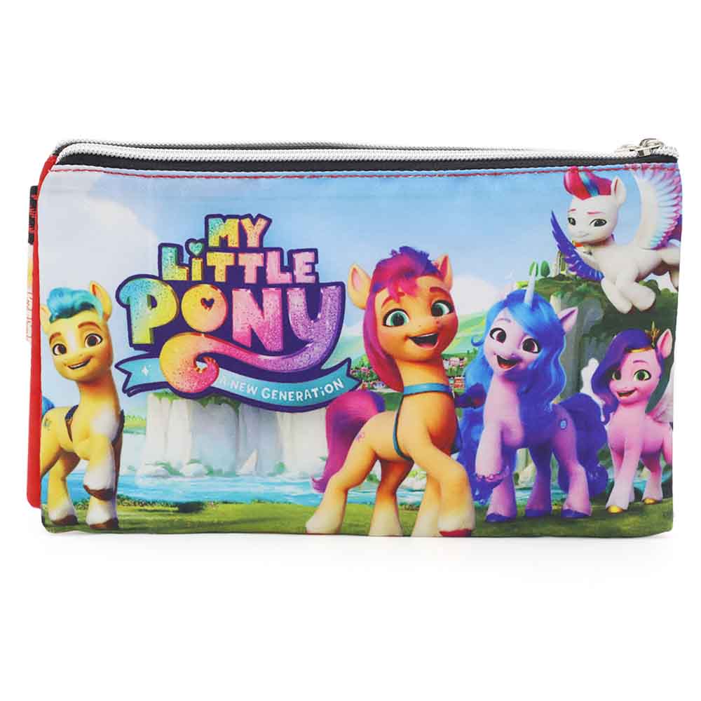 Pencil Pouch Two Zipper - Red, Pencil Boxes & Stationery Sets, Chase Value, Chase Value