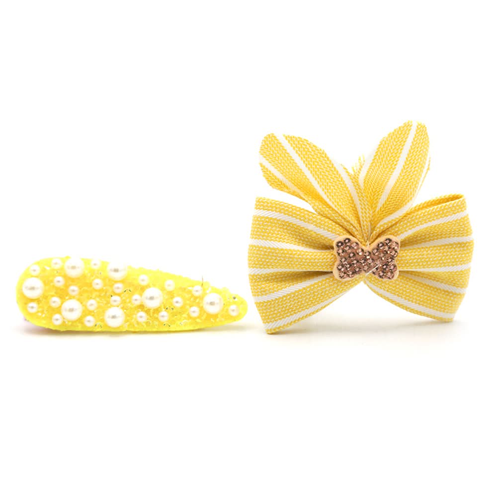 Girls Hair Pin - Yellow, Girls Hair Accessories, Chase Value, Chase Value