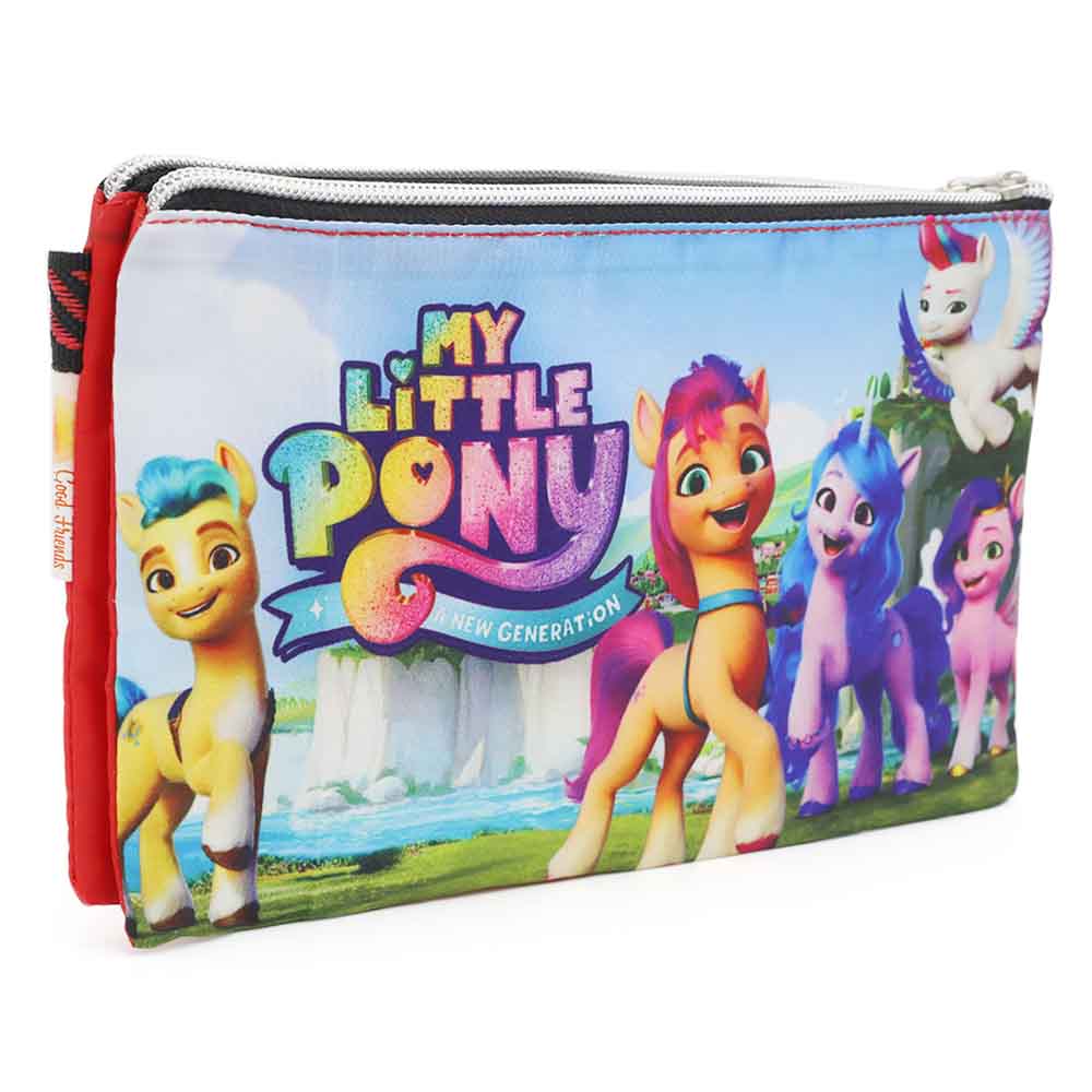 Pencil Pouch Two Zipper - Red, Pencil Boxes & Stationery Sets, Chase Value, Chase Value