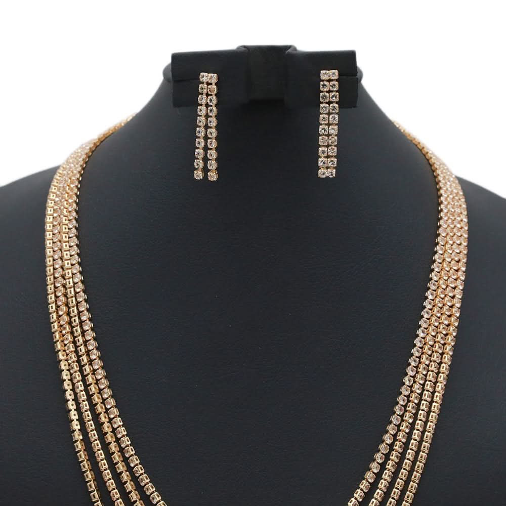 Women's Stone Mala - Golden, Women Jewellery Set, Chase Value, Chase Value