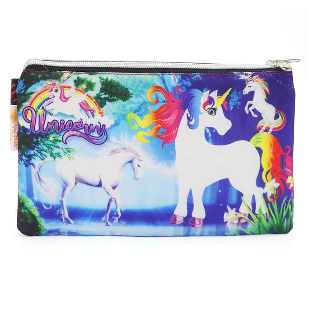 Pencil Pouch Two Zipper - Red, Pencil Boxes & Stationery Sets, Chase Value, Chase Value