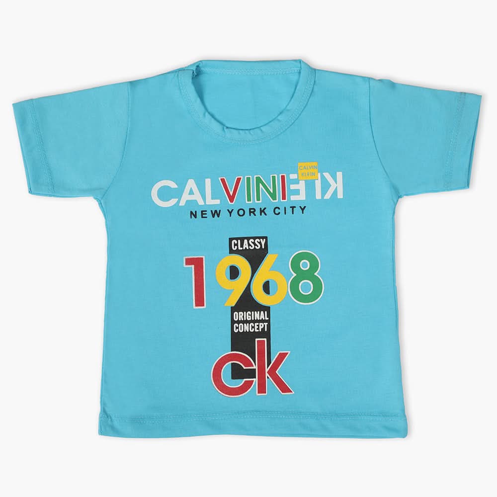 Boys Half Sleeves T-Shirt - Blue, Boys T-Shirts, Chase Value, Chase Value
