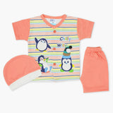 Newborn Boys Half Sleeves Suit - Peach, Newborn Boys Sets & Suits, Chase Value, Chase Value