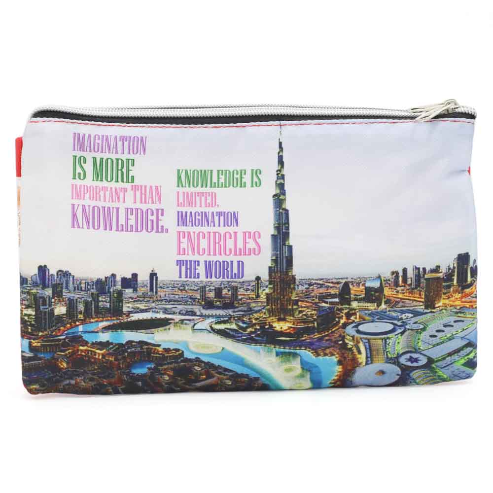 Pencil Pouch Two Zipper - Red, Pencil Boxes & Stationery Sets, Chase Value, Chase Value