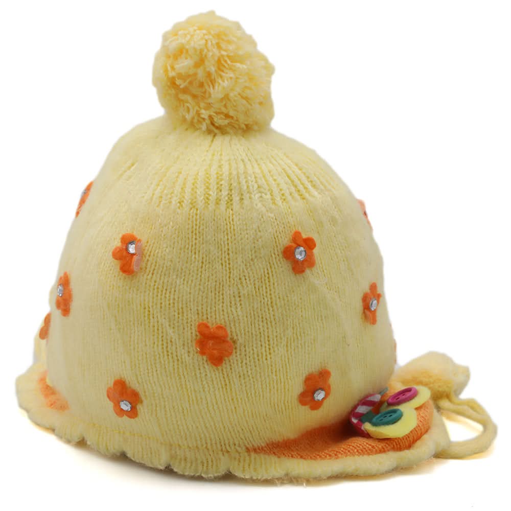 Kids Woolen Cap - Cream, Girls Caps & Gloves, Chase Value, Chase Value